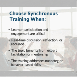 choose synchronous